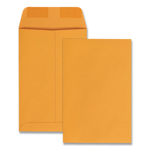 Catalog Envelope, 28 lb Bond Weight Kraft, #1, Square Flap, Gummed Closure, 6 x 9, Brown Kraft, 100/Box