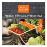 Fiber Trays, 1-Compartment, 8.3 x 4.9 x 0.7, Natural, Paper, 500/Carton