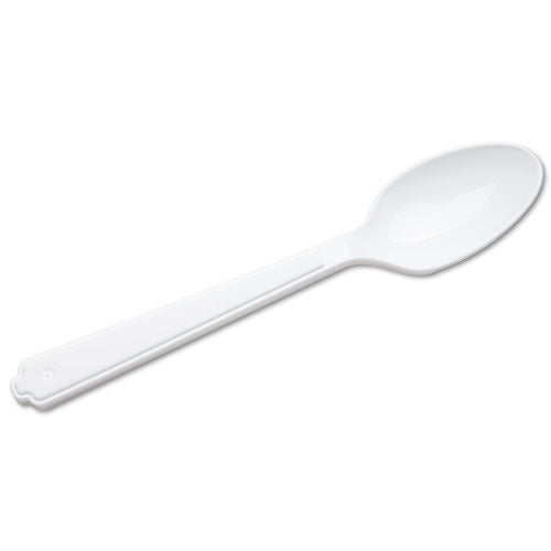 7340000221317, SKILCRAFT, Plastic Flatware, Type III, Teaspoon, White, 100/Pack