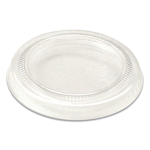 PLA Lids for Fiber Cups, 2.6" Diameter x 0.3"h, Clear, Plastic, 2,000/Carton