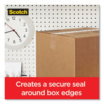 Box Lock Shipping Packaging Tape with Dispenser, 3" Core, 1.88" x 54.6 yds, Clear, 4/Pack