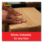 Box Lock Shipping Packaging Tape with Dispenser, 3" Core, 1.88" x 54.6 yds, Clear, 4/Pack