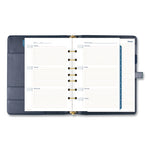 Buckle Closure Planner/Organizer Starter Set, 8.5 x 5.5, Navy Blue/Gold Cover, 12-Month (Jan to Dec): Undated