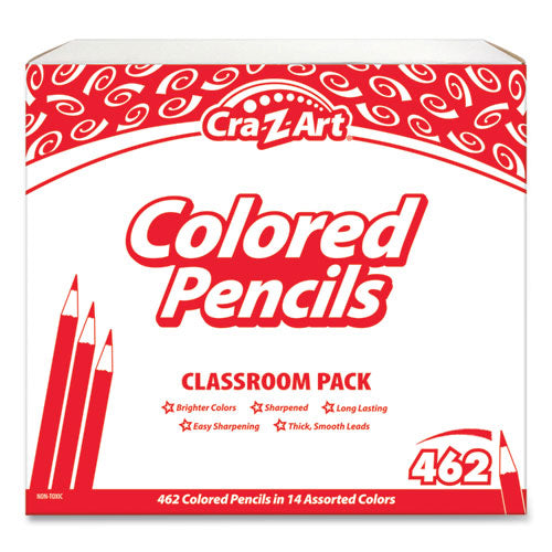 Colored Pencils Classpack, 14 Assorted Lead and Barrel Colors, 14 Pencils/Set, 33 Sets/Carton