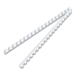 Plastic Comb Bindings, 5/16" Diameter, 40 Sheet Capacity, White, 100/Pack