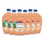 Antibacterial Liquid Hand Soap Refills, Fresh, 50 oz, Orange, 6/Carton