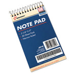 7530014547392 SKILCRAFT Notepad, Narrow Rule, Blue Cover, 50 White 3.25 x 5.5 Sheets, Dozen