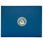 7510004822994 SKILCRAFT Award Certificate Binder, 8.5 x 11, Navy Seal, Blue/Gold