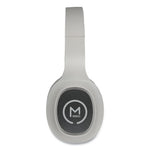 TREMORS Stereo Wireless Headphones with Microphone, 3 ft Cord, White/Gray