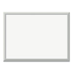 Magnetic Dry Erase Board with Aluminum Frame, 23 x 17, White Surface, Silver Frame