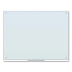 Glass Dry Erase Board, 47 x 35, White Surface