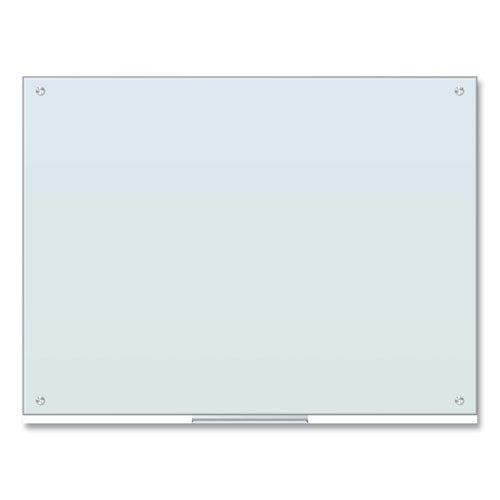 Glass Dry Erase Board, 47 x 35, White Surface