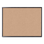 Cork Bulletin Board, 47 x 35, Tan Surface, Black Frame