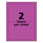 High-Visibility Permanent Laser ID Labels, 5.5 x 8.5, Neon Magenta, 200/Box