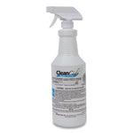 CleanCide RTU Disinfecting Cleaner, Light Citrus Scent, 32 oz Bottle, 12 Bottles and 4 Trigger Sprayers/Carton