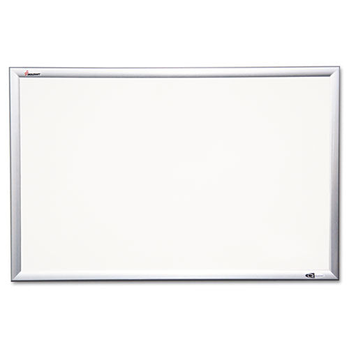 7110015680406 SKILCRAFT Quartet Magnetic Porcelain Marker Board, 60 x 36, White Surface, Anodized Aluminum Frame