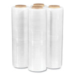 Extended Core Blown Stretch Wrap, 18" x 1,500 ft, 79-Gauge, Clear, 4/Carton