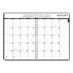 24/7 Recycled Daily Appointment Book/Monthly Planner, 10 x 7, Black Cover, 12-Month (Jan to Dec): 2024