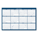 Recycled Yearly Reversible Wall Calendar Non-Laminated, 24 x 37, White/Blue Sheets, 12-Month (Jan to Dec): 2024
