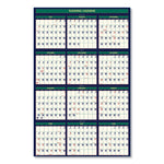 Four Seasons Business/Academic Recycled Wall Calendar, 24 x 37, 12-Month (July-June): 2023-2024, 12-Month (Jan to Dec): 2024