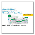 Hydrogen Peroxide Cleaner Disinfectant Wipes, 12 x 11, Unscented, White, 185/Pack, 2 Packs/Carton