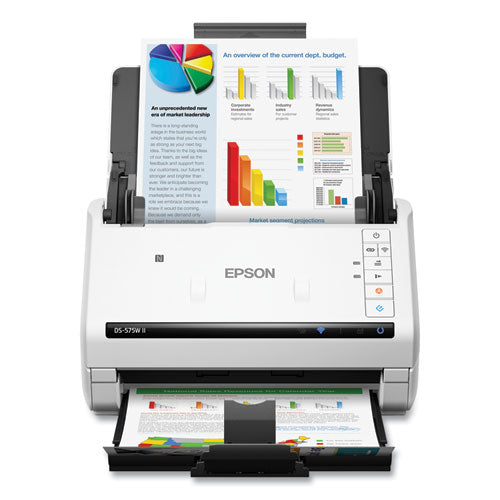 DS-575W II Wireless Color Duplex Document Scanner, 600 dpi Optical Resolution, 50-Sheet Duplex Auto Document Feeder