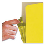 Colored File Pockets, 3.5" Expansion, Letter Size, Yellow