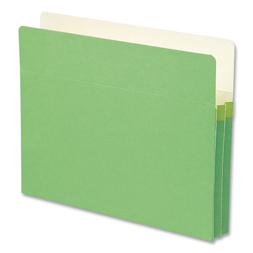 Colored File Pockets, 1.75" Expansion, Letter Size, Green