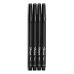 Water-Resistant Ink Porous Point Pen Value Pack, Stick, Fine 0.4 mm, Black Ink, Black Barrel, 36/Pack