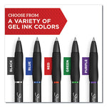 S-Gel High-Performance Gel Pen, Retractable, Medium 0.7mm, Black Ink, Black Barrel, 36/Pack