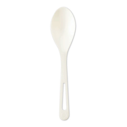 TPLA Compostable Cutlery, Spoon, 6", White, 1,000/Carton