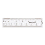 Clear Flexible Acrylic Ruler, Standard/Metric, 6" (15 cm) Long, Clear, 12/Box