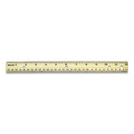Three-Hole Punched Wood Ruler, Standard/Metric, 12" (30 cm) Long, Natural Wood, 36/Box