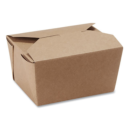 Reclosable One-Piece Natural-Paperboard Take-Out Box, 4.5 x 5 x 2.5, Brown, Paper, 450/Carton