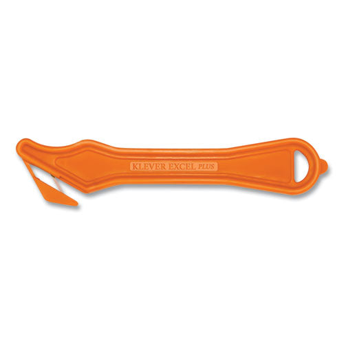 Excel Plus Safety Cutter, 7" Plastic Handle, Orange, 10/Box