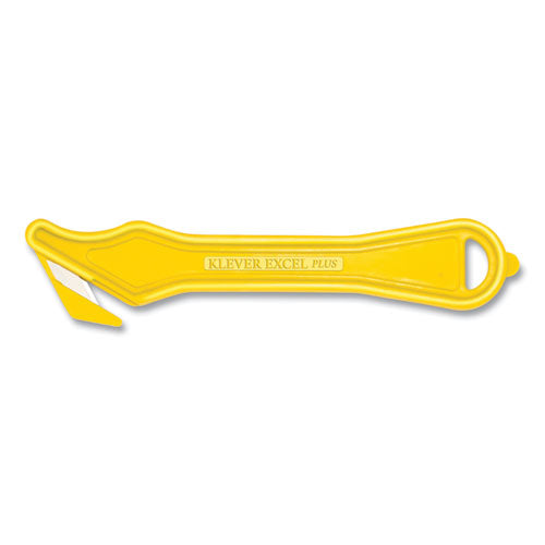 Excel Plus Safety Cutter, 7" Plastic Handle, Yellow, 10/Pack