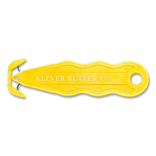 Kurve Blade Plus Safety Cutter, 5.75" Plastic Handle, Yellow, 10/Box