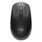 M190 Wireless Optical Mouse, 2.4 GHz Frequency/33 ft Wireless Range, Left/Right Hand Use, Black/Gray