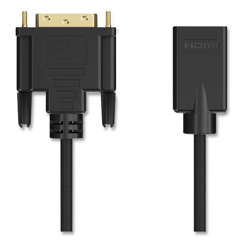 DVI to HDMI Adapter, 6", Black