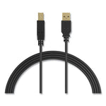 USB Printer Cable, Gold-Plated Connectors, 16 ft, Black