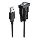 USB to Serial Adapter, 1 ft, Black