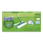 Sweeper Mop, 10 x 4.8 White Cloth Head, 46" Silver/Green Aluminum/Plastic Handle