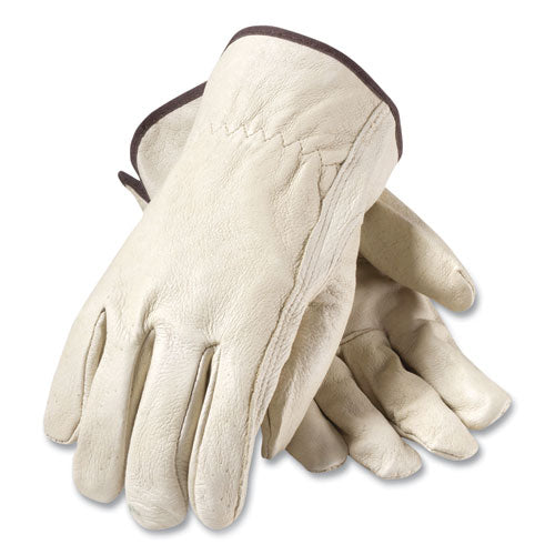 Top-Grain Pigskin Leather Drivers Gloves, Economy Grade, X-Large, Gray