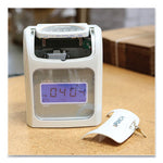HN2500 Electronic Calculating Time Clock Bundle, LCD Display, Beige/Gray