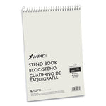 Steno Pads, Pitman Rule, White Cover, 80 Green-Tint 6 x 9 Sheets