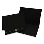 Classic Crest Certificate Covers, 9.38 x 12, Black, 5/Pack