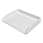 Side-Load Stackable Plastic Document Tray, 1 Section, Letter-Size, 12.24 x 9.8 x 1.75, White