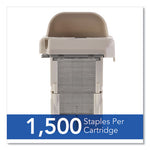 Desktop Electric Stapler Cartridge, 0.25" Leg, 0.5" Crown, Steel, 1,500/Cartridge, 2 Cartridges/Box, 3000/Box