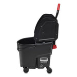 WaveBrake 2.0 Bucket/Wringer Combos, Down-Press, 35 qt, Plastic, Black