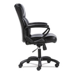 Mid-Back Executive Chair, Supports Up to 225 lb, 19" to 23" Seat Height, Black